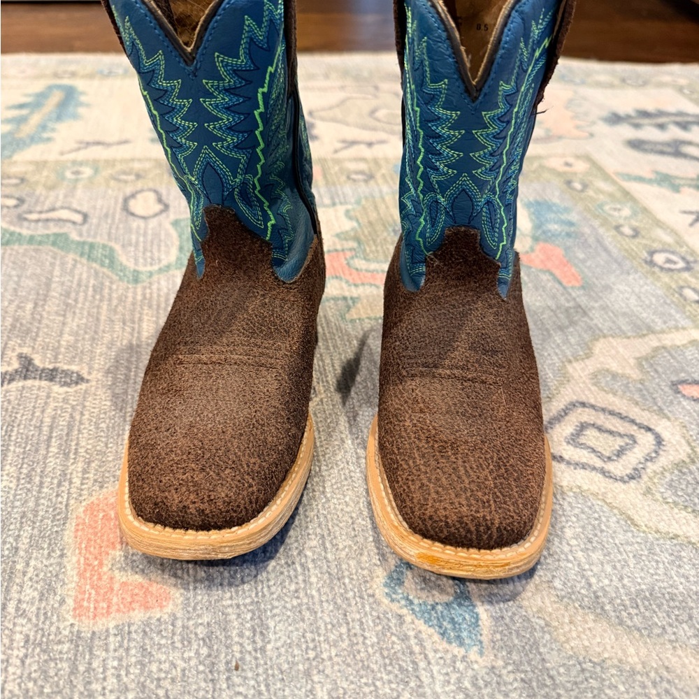 Ariat Brown and Teal Western Boots